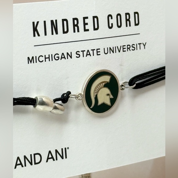 Alex and Ani Sterling Silver Michigan State University Kindred Cord - Picture 2 of 6
